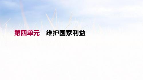 年中考道德与法治(人教版)复习第4单元-维护国家利益