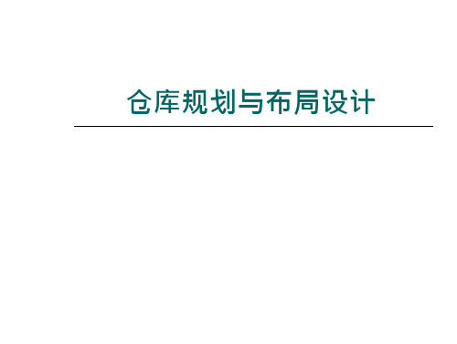 仓库规划与布局设计-研究报告-