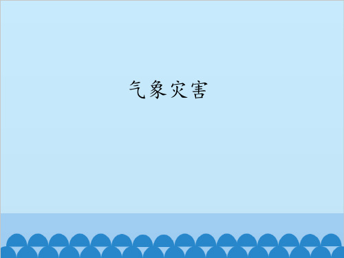 高中地理新人教版必修第一册课件6.1气象灾害(共46张PPT)