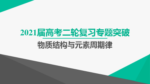 高考化学_高频考点：物质结构与元素周期律_专项突破课件