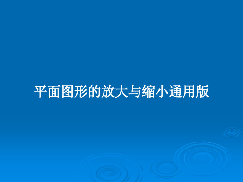 平面图形的放大与缩小通用版PPT教案