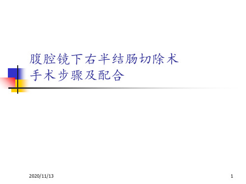 腹腔镜下右半结肠切除术手术步骤及配合 ppt课件