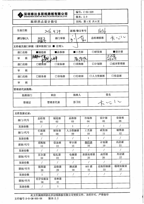 阻焊挡点网设计规范