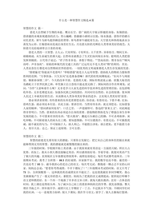 什么是一种智慧作文精选4篇