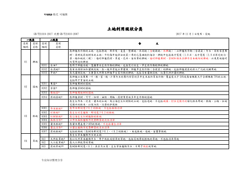 土地利用现状分类(2018版)