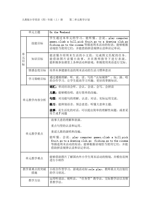 四年级上册Unit3Transportation版四年级上册Unit2