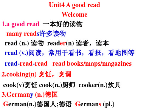 译林版英语八年级下册 8B Unit4 知识点归纳总结