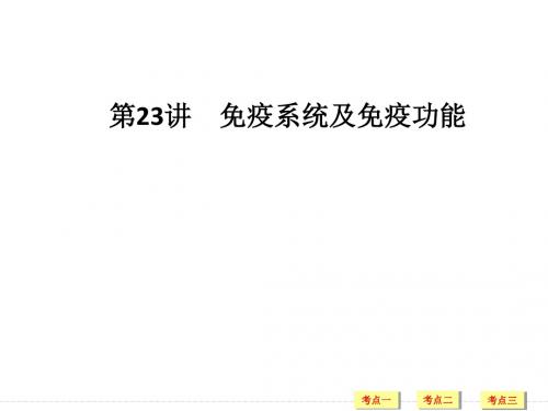 2019届一轮复习浙科版 第23讲 免疫系统及免疫功能 课件
