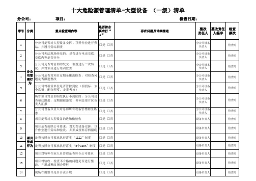 十大危险源管理-大型设备、临电检查(一级)(1)