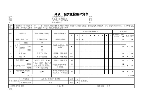 003分项工程质量检验评定表(桩基)