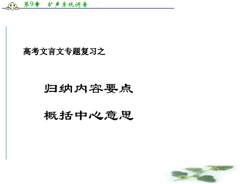 北京市高三高考语文一轮复习课件 28归纳内容要点概括中心意思