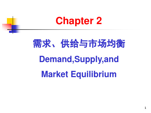 管理经济学第二章02——需求、供给与市场均衡