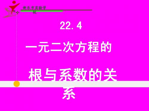 22.3一元二次方程根与系数的关系(2)