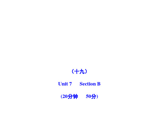 2011版初中英语新课标金榜学案配套课件：能力提升练(十九)(人教版九上)