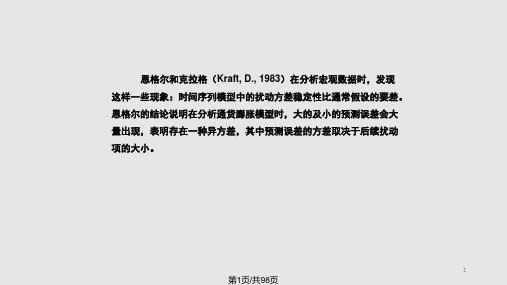 计量经济分析方法与建模第二条件异方差模型PPT课件