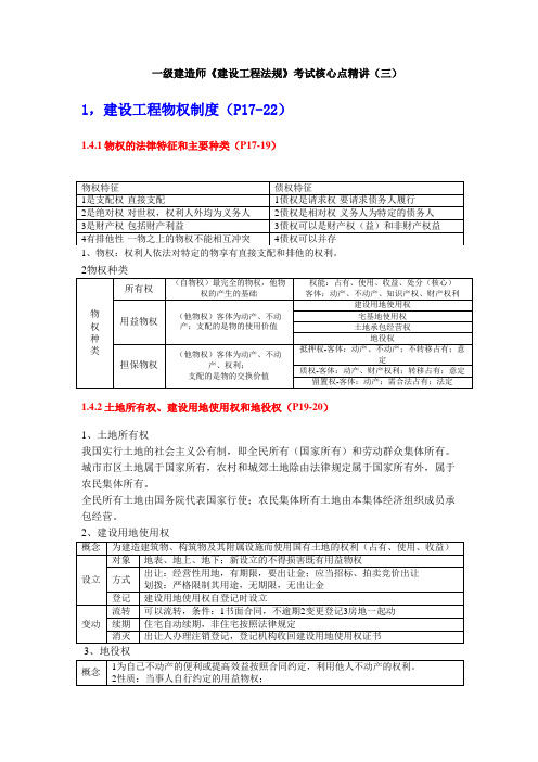 一级建造师《建设工程法规》考试核心点精讲(三)