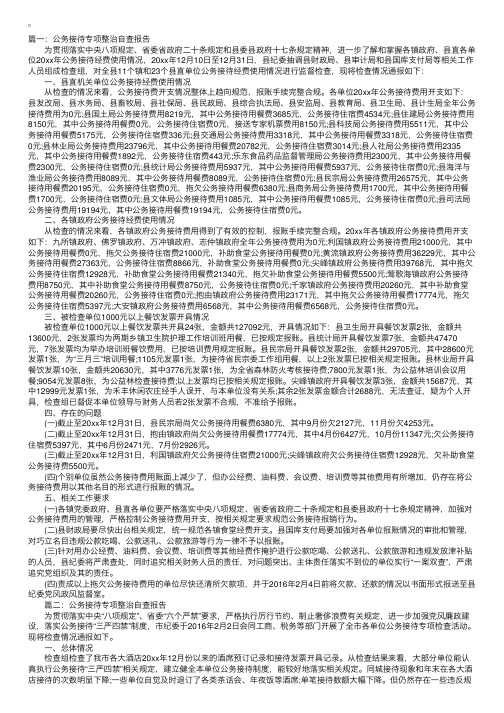 公务接待专项整治自查报告