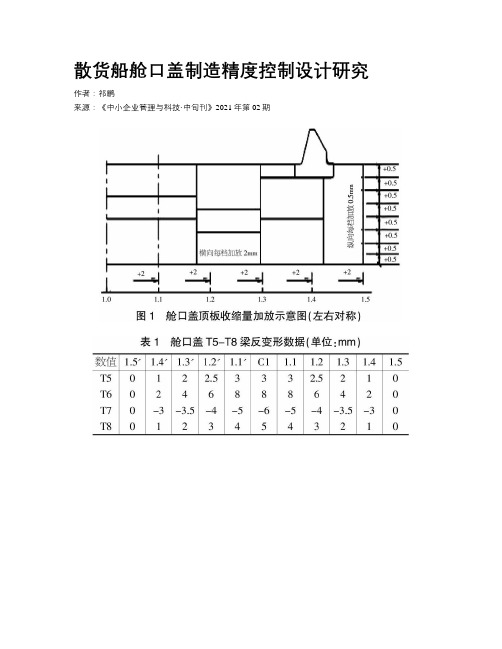 散货船舱口盖制造精度控制设计研究