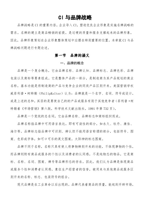 ci与品牌战略方案