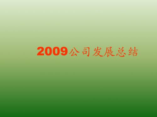 2009年汽车行业简要回顾2009年中国汽车行业六大特点一