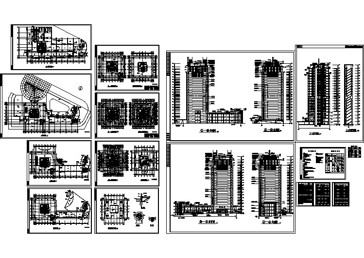 经济实用的某大厦高层办公楼建筑方案图（共11张）