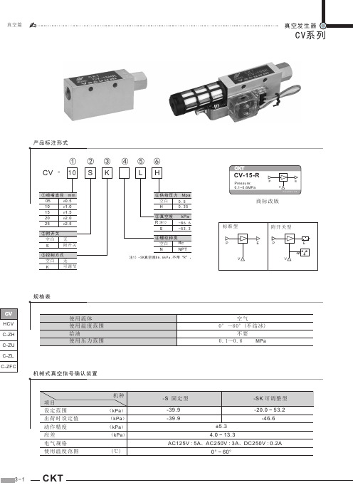 cv系列、真空发生器