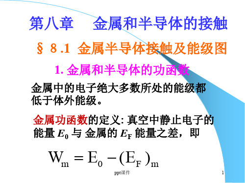 半导体物理经典第八章金属半导体接触  ppt课件