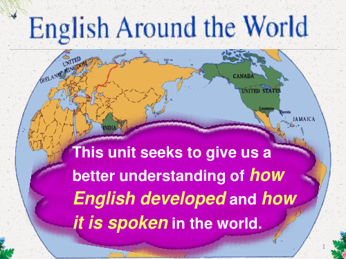 人教版高一英语必修一UNit2English Around the World reading