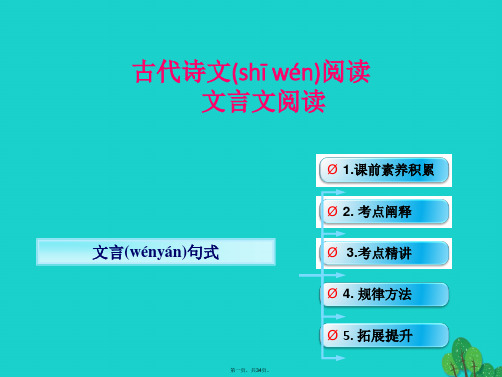 (全国版)高考语文一轮复习古诗文阅读文言句式课件新人教版