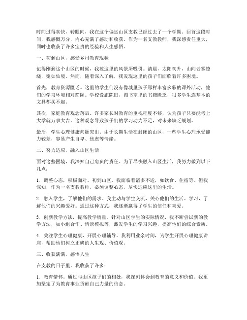 支教教师日记感言