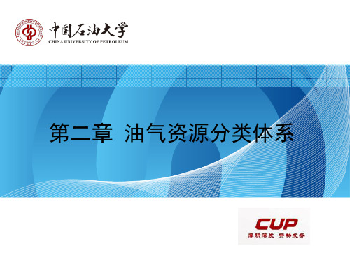 【中国油气资源评价】 第二章  油气资源分类体系