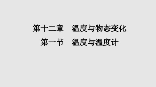 12.1温度与温度计课件沪科版物理九年级全一册