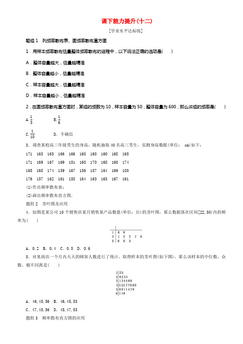 2017_2018学年高中数学课下能力提升十二新人教A版必修3