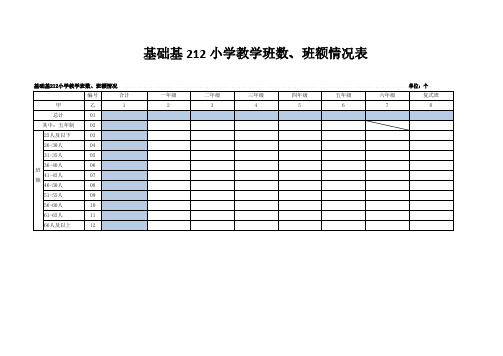 基础基212小学教学班数、班额情况讲义