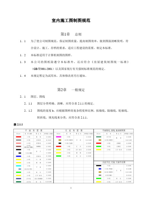 室内施工图制图规范