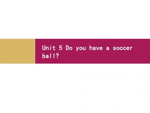 Unit 5 Do you have a soccer ball  Section A_PPT课件