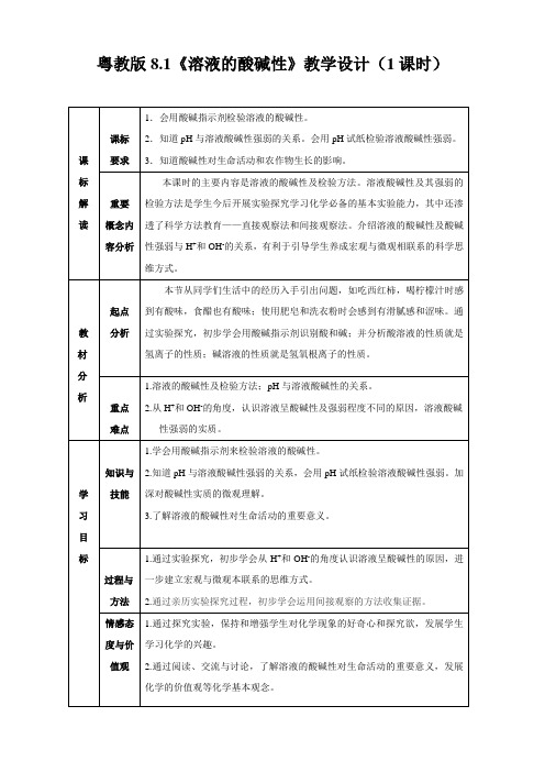 新科粤版九年级化学下册《八章 常见的酸、碱、盐  8.1 溶液的酸碱性》教案_10