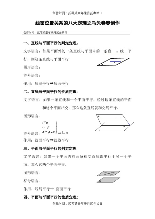 高中立体几何八大定理