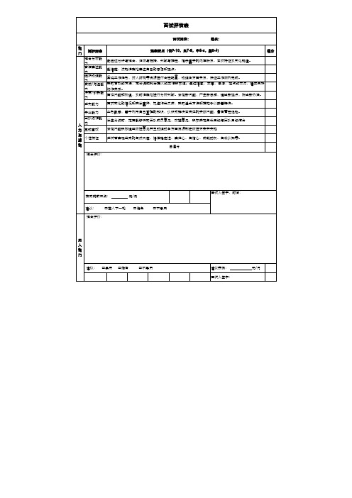 《面试评价与录用审批表》