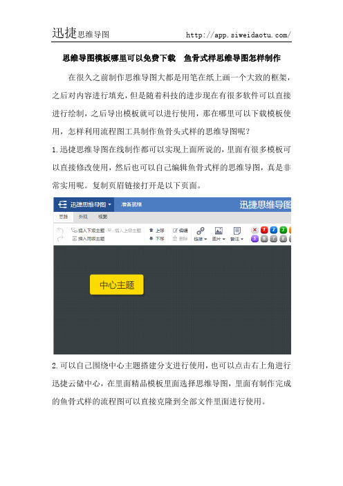 思维导图模板哪里可以免费下载  鱼骨式思维导图怎样制作