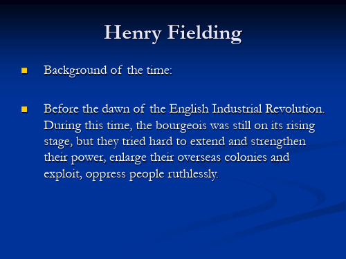 Henry Fielding亨利菲尔丁