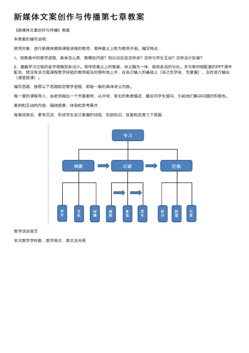 新媒体文案创作与传播第七章教案