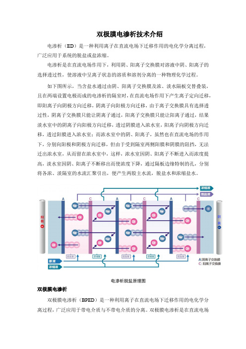 双极膜电渗析技术介绍