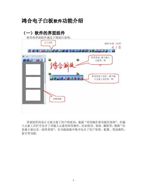 鸿合电子白板软件功能介绍