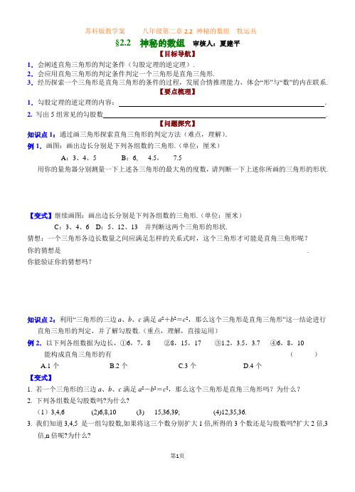 八年级第二章2.2神秘的数组(牧运兵)