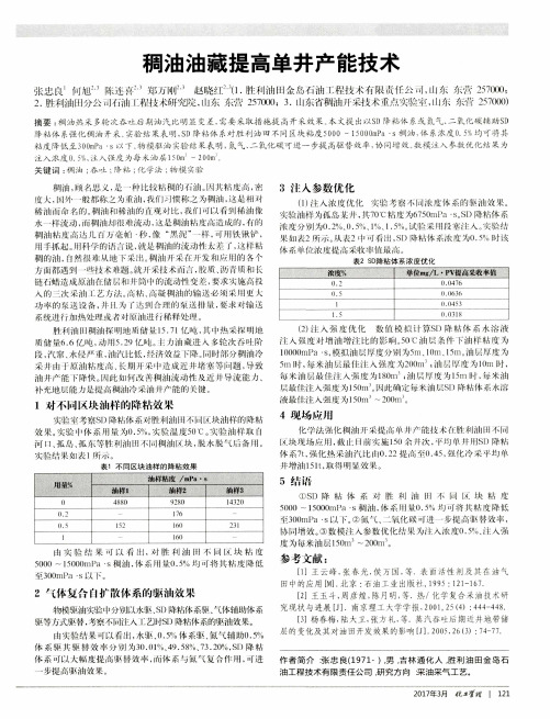 稠油油藏提高单井产能技术