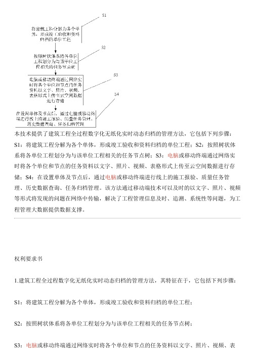 建筑工程全过程数字化无纸化实时动态归档的管理方法与制作流程