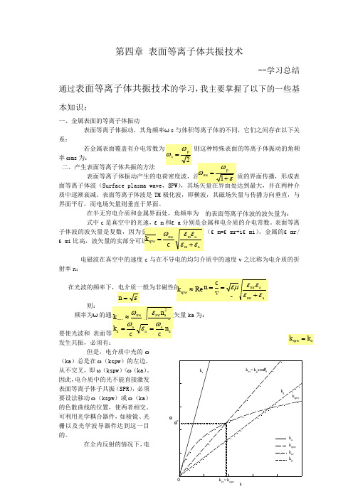 第四章 表面等离子体共振技术总结