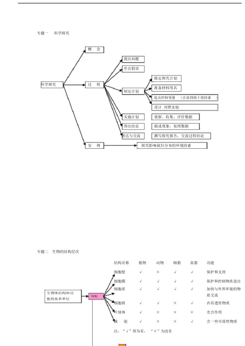 全部初中生物概念图.docx