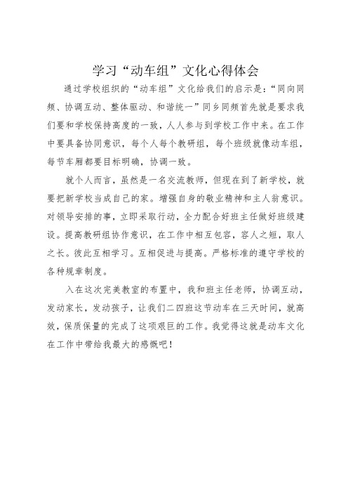 学习动车组文化心得体会 (2)